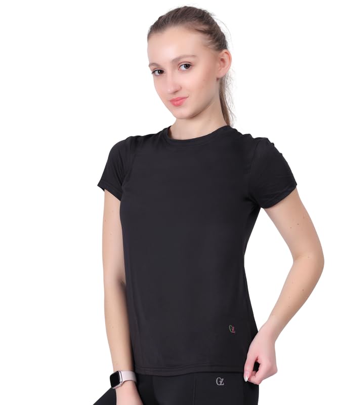 greenzo GZ Activewear Flex Black Workout T-Shirt | Dry Fit Sports Tee for Gym, Running & Training-picture-34