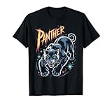 Tatouage Retro Black Panther Cosmique Années 80 Chat Léopard Jaguar T-Shirt