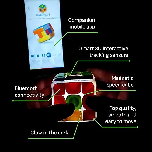 Gocube Edge, The Connected Electronic Bluetooth Cube - Award-Winning 3X3 Speen Cube - App Enabled Interactive Smart Cube - Best Teen Boy Gifts Age 14 And Up - Stem Brain Teaser Puzzles - Free App #TOP2