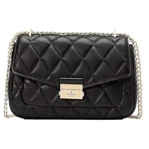 Kate Spade New York Women’s Carey Smooth Leather Medium Flap Quilted Shoulder Bag