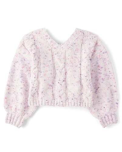 The Children's Place Girls' Long Sleeve V-Neck Pullover Sweater