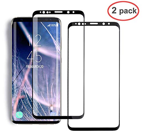 [2 Pack] YRMJK Galaxy S8 Screen Protector,[Case-Friendly][No Bubbles][Easy to Install][Anti Fingerprint][3D Full Coverage] Compatible Galaxy S8 Tempered Glass Screen Protector (5.8
