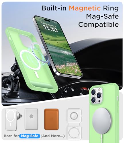 Image of Magnetic Compatible with iPhone 14 Pro Case, [Built-in Invisible Kickstand][Compatible with MagSafe] [Military Grade Shockproof] Slim Translucent Matte Phone Case for iPhone 14 Pro 6.1 inch