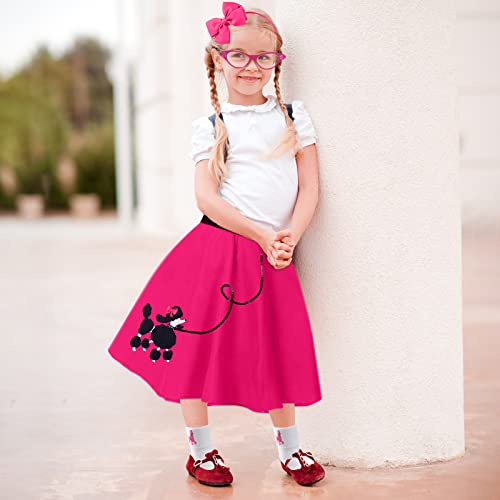 Faybox Poodle Skirt 1950S Costume Accessory Set Of 5Pcs For Girls,100 Days Of School Costume For Kids #TOP6