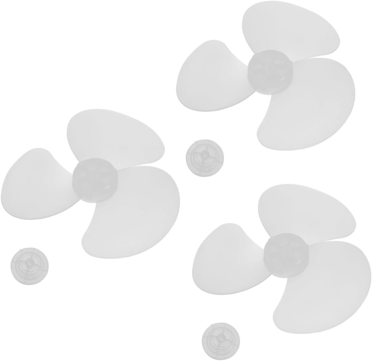 Cabilock 3pcs Fan Replacement for Household Standing Pedestal Fan Transparent Leaves Easy to Install Compatible and Convenient Maintenance