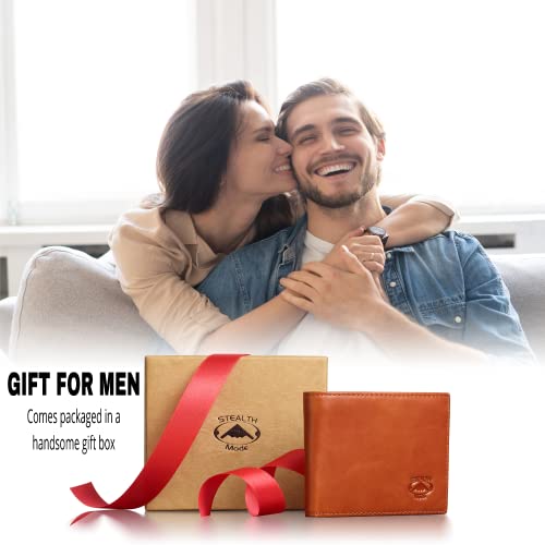 Image of Stealth Mode Leather Bifold Wallet for Men With ID Window and RFID Blocking