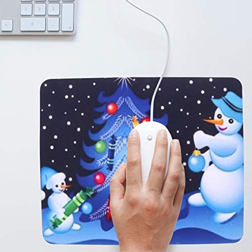 Mobestech 2 peças antiderrapantes mouse pads de natal mouse pads de borracha acessórios de mesa