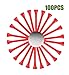 WHAMZ33 W Professional Bamboo Golf Tee 2-34 inch Tee Pack of 100, Red