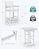 SERWALL Tall Adirondack Bar Chairs and Table 3 Pieces Set, Adirondack Bar Height Chairs Set of 2 and Bar Table, Outdoor Bar Stools Set for Bistro, Poolside, Backyard, White #5