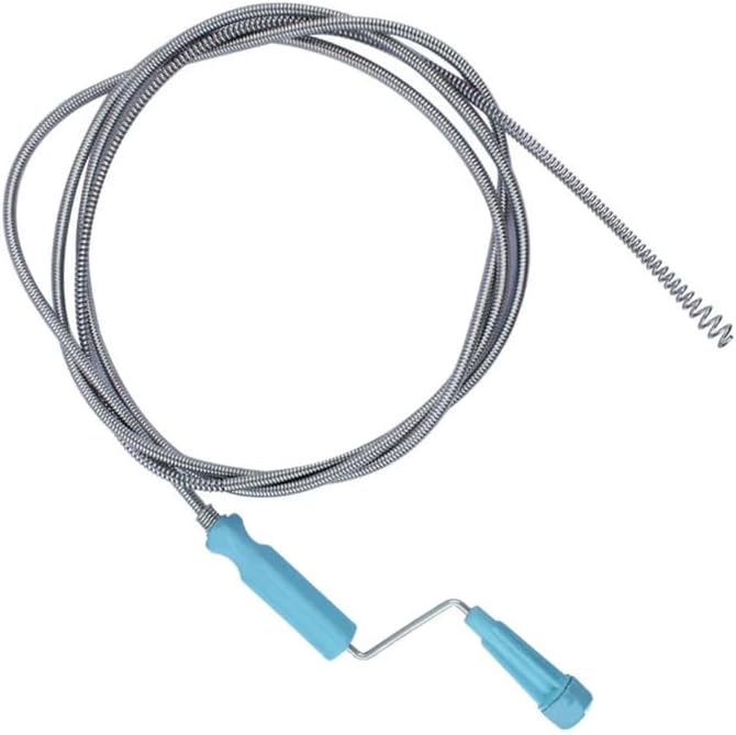 Drain Cleaner Drain Auger Flexible Metal Spring Sink Dredge Auger Plumbing Snake Clog Remover Ultra-long Sewer Dredge (2.6m)