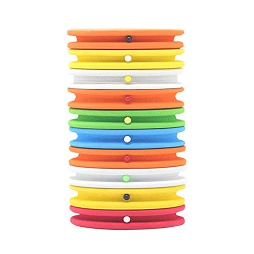 SAMSFX Tippet Holder Fly Fishing Gear for Line Leader Organizer Storage Accessories (B:10PCS Rigging Foams Multicolor - 69mm)