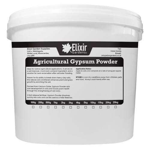 Agricultural Gypsum Powder (Calcium Sulphate) | Natural, Soluble Fast-Release Soil Improver & Conditioner, Ideal for Clay-Heavy Soils | 3kg Tub