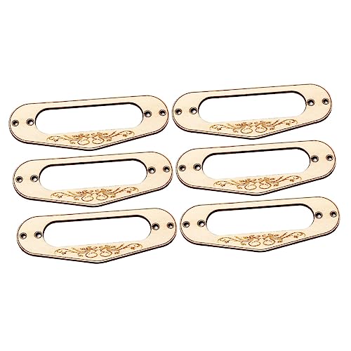 ibasenice 2sets Diy Guitar Pickup Frame Single Coil Mounting Ring Gold Guitar Pickup Mounting Ring for Gb401 3pcs*2