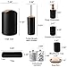 9 Pieces Black Bathroom Accessories Set, Gorgeous Bathroom Set, Trash Can, Toilet Brush, Soap Dispenser and Toothbrush Holder, Soap Dish, Tumber, Qtip Holder, Tray, Sink Countertop Set Decor