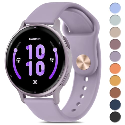 Meliya Bands Compatible with Garmin Vivoactive 5 / Vivoactive 3 Watch Band Garmin Venu 2 Plus / Venu Sq / Venu Watch Bands Women Men Soft Silicone Sport Replacement Strap for Garmin Vivoactive 5