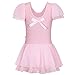 BHL Kids Girls Dance Leotard 3-14 Years Ruffle Sleeve (5-6, Pink)