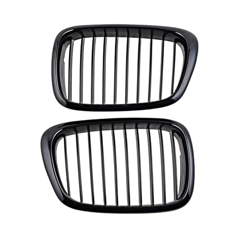 Parrilla delantera de riñón negro brillo para BMW Serie 5 E39 modelos de 1999 a 2004 4