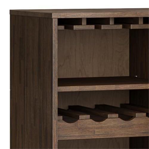 Gabinete de vino de madera de acacia 12 botellas miniatura 5