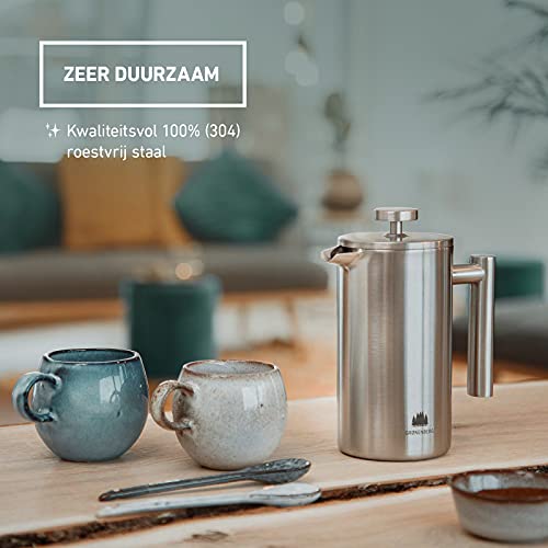 Groenenberg French Press cafetière rvs 0,6 L (3 kopjes) French press thermo verkrijgbaar in