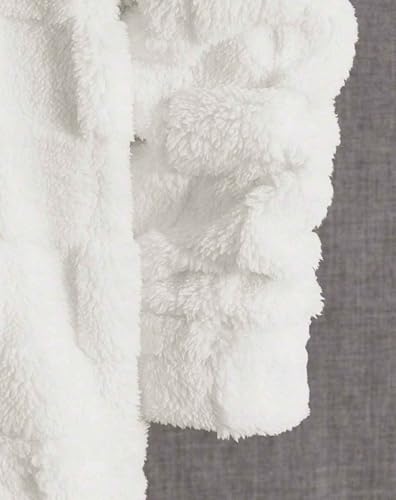 Men's Letter Embroidery Textured Drop Shoulder Fuzzy Hoodie, Casual Fashion Long Sleeve Hooded Sweatshirt2