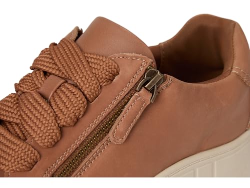 Clarks Clarks Women’s Mykah Joy Platform Fashion Sneaker, Tan Leather, 7.5