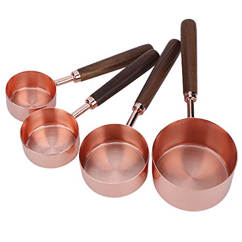 Cucharas medidoras de oro rosa en set de 4 piezas para repostería 7