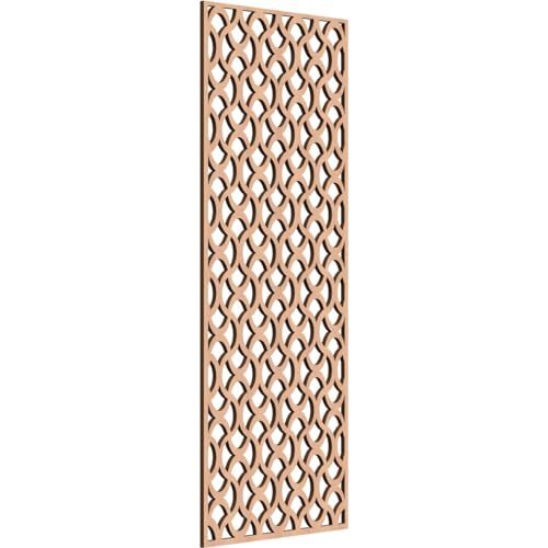 Image of Resort Decorative Pierced Fretwork Wood Wall Panels, 19 3 /8 inchW x 49 3 /8 inchH x 3 /8 inchT, Alder
