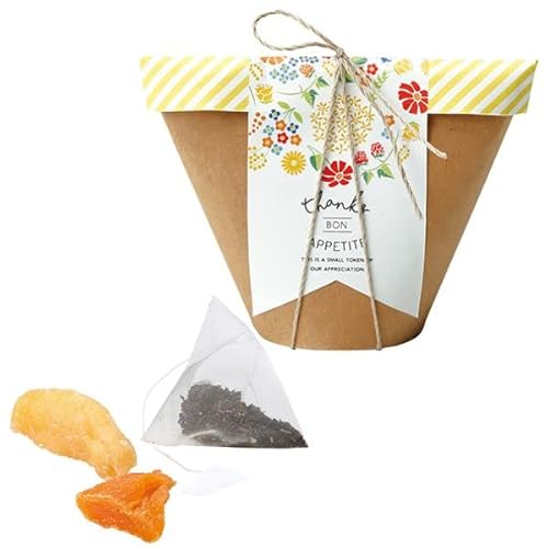 【プチギフト】ドライフルーツ(アップル&ピーチ)&紅茶セット 1個からでもOK 結婚式2次会パーティーノベルティー お菓子 お返し 景品 粗品 可愛い贈り物 バレンタイン ホワイトデー プレゼント