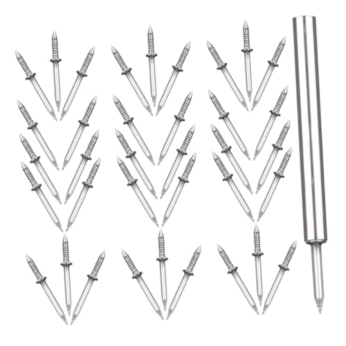 NULYLU 100pcs Double-head Nails Set for Diy Projects Assorted Picture Hanging Nails Heavy Duty for Plaster Walls Professional Seamless Finish