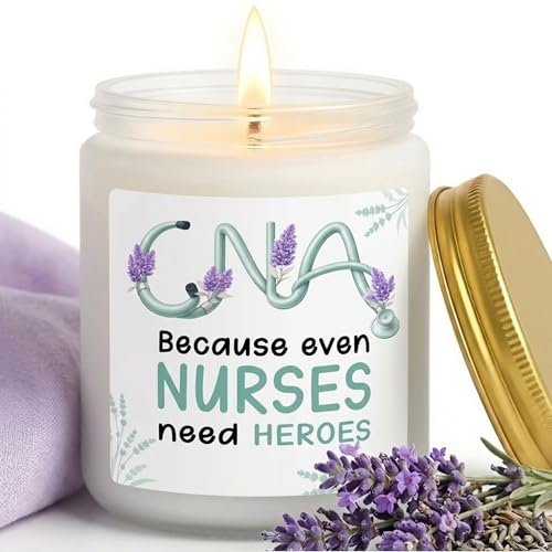 CNA Gifts, CNA Appreciation Week Gifts 2026, Nursing Assistant Gift, Nursing Assistant Gift for Birthday, Lavender Candle 8 Ounces for Mom
