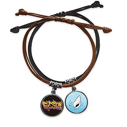Pulsera de cuero y cuerda DIYthinker ajustable para evitar alergias en la mano