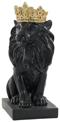 LAIKEARTS Lion Home Decor - The King of Beasts - Statue Decoration for Home/Study/Living Room, Great Collectible Figurines, Best Gift for The Man, Golden Color