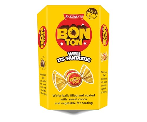 BakeMate Bon Ton Chocolate Wafer Balls – Layered Wafer Coated in Chocolate | Combo Pack of 2 | 168g