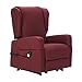 Produktbild POLTRONE ITALIA Erika 2 Motoren fernsehsessel mit aufstehhilfe Medizinisches Gerät Trolley-Räder Griffe Gedächtnisschaum abnehmbare Armlehnen Tisch Sessel elektrisch senioren Rot