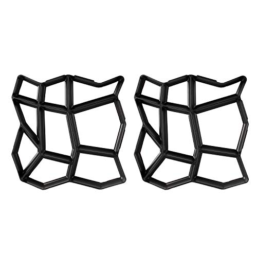 YAOBLUESEA Set 2 Molde para Cemento Moldes Pavimento Molde para Hormigón Camino Jardín Cover