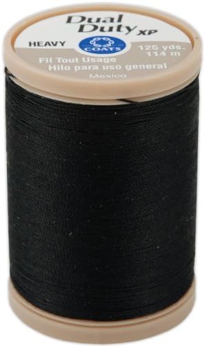 COATS & CLARK Dual Duty XP Heavy Thread, 125-Yard, Black