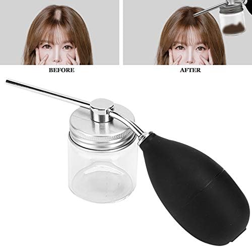 Miniatura 4 de ANGGREK Aplicador de pelo, aplicador de spray de fibras de pelo de botella de vidrio con bomba de goma de alta resistencia