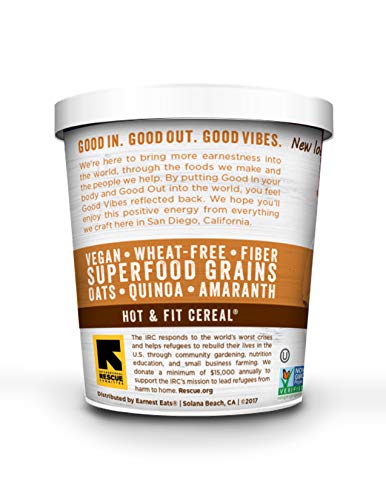 Earnest Eats, Gluten Free Super food Oat Meal Quinoa Oats Amaranth Vegan Healthy Snack, Mayan Blend, 2.35 Oz Cup (Pack of 12) (00091780) - Thumbnail 3