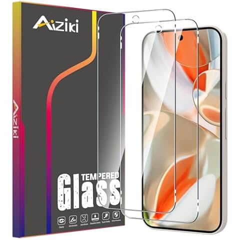Aiziki 2 Pack Designed for Google Pixel 9 Pro XL Screen Protector, 9H Hardness Tempered Glass Film, Ultra Resistant, Scratch-Resistant, Bubble Free for Pixel 9 Pro XL Screen Protector, Case Friendly Cover