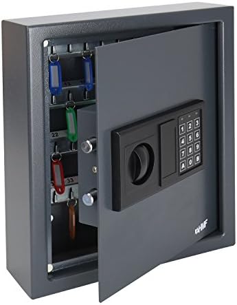 HMF 2048-11 Key Safe with Electronic Lock | 48 Hooks | 36 x 30 x 10 cm | Anthracite