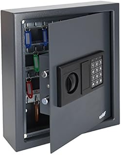 HMF 2048-11 Key Safe with Electronic Lock | 48 Hooks | 36 x 30 x 10 cm | Anthracite
