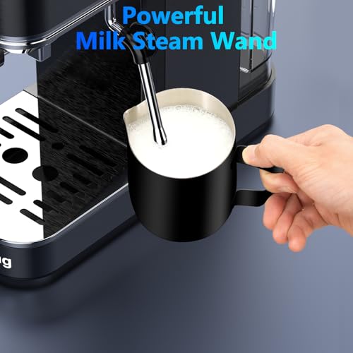 Image of URintells Cuising Espresso Machine 20 Bar,Touch Screen Espresso Maker with Steam Milk Frother,Stainless Steel Expresso Coffee Machine for Cappuccino Latte Cold Brew,1350W Fast Heat Up System,Black