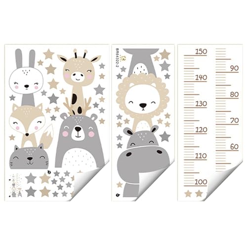 Lista de Gráficos de crecimiento , tabla con los diez mejores. 47 Gráfico de crecimiento para niños, pegatina de pared autoadhesiva animales de bosque pegatina de pared, tabla de altura para niños para sala de juegos de dormitorio, decoración...