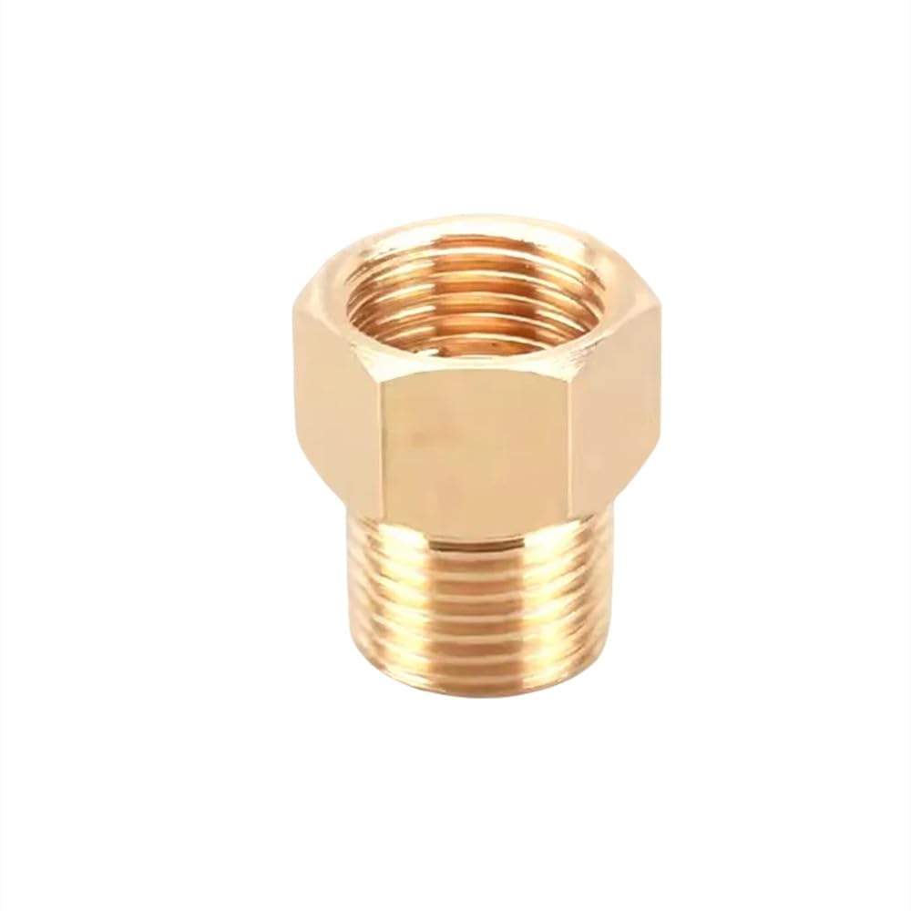 Adaptador de acoplador de conexión de tubería de cobre con buje hexagonal roscado hembra a macho de latón de 1/8", 1/4", 3/8", 1/2", conector de tubería hexagonal para agua y gas, M04, F04, 50 piezas
