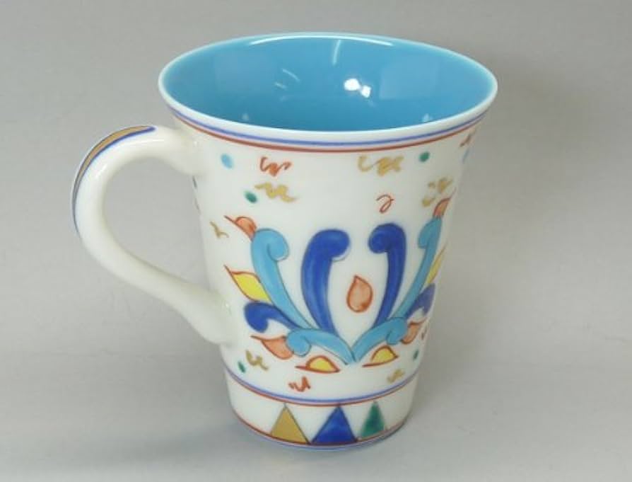 Amazon.co.jp: 美濃 幸兵衛窯ペルシャ色絵マグカップ(ブルー) : ホーム