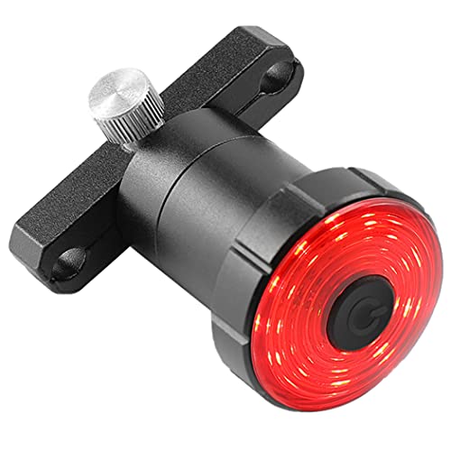 NethCasti Bike Tail Light Rechargeable Smart Rear Lights Saddle Mounting Brake Sensing Bike Rear LED Accessories for Road