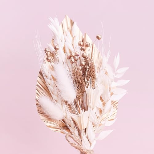 The Baked Studio - Dried Flowers For Cakes Decoration And Crafts With A Gold Palm Spear (Gold), 25cm x 12cm - Image 4