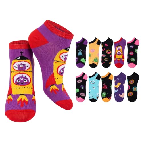 Image of Tipi Toe Women's 10 Pairs Lightweight Colorful Socks - Fun Low Cut Patterns for All-Day Comfort and Easy Everyday Style