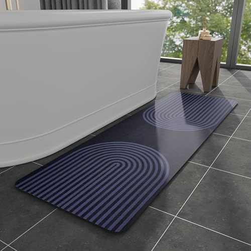 MontVoo Non-Slip Bath Mat 17x59 Quick-Dry Grey