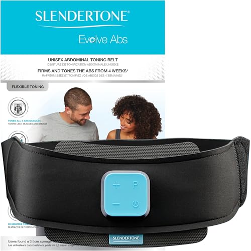 Slendertone Evolve Abs Trainer EMS Training Device Abdominal Muscle Trainer Abdominal Trainer with 12 Programs and 100 Intensities Portable Muscle Stimulator for Abdomen Fitness Training